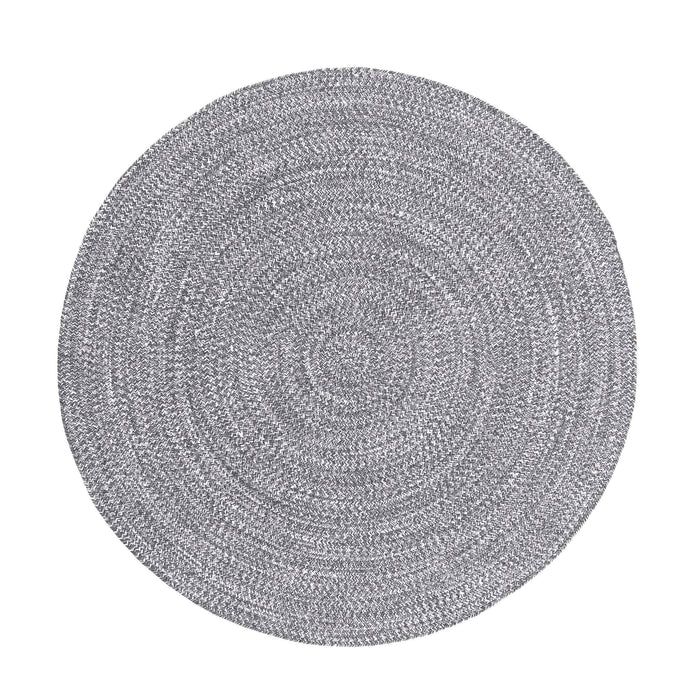 Reversible Braided Area Rug Two Tone Indoor Outdoor Rugs - Charcoal