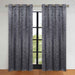 Leaves Grommet Room Darkening Blackout Curtains, Set of 2 - Charcoal