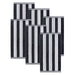 Cabana Stripe Oversized Cotton Beach Towel Set Of 2, 4, 6 - Charcoal