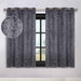 Leaves Grommet Room Darkening Blackout Curtains, Set of 2 - Charcoal