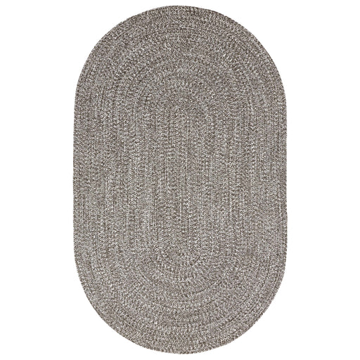 Reversible Braided Area Rug Two Tone Indoor Outdoor Rugs - Charcoal/White