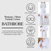 Tinsel Unisex Cotton Terry Kimono Bathrobe with Embroidery - Charcoal/White