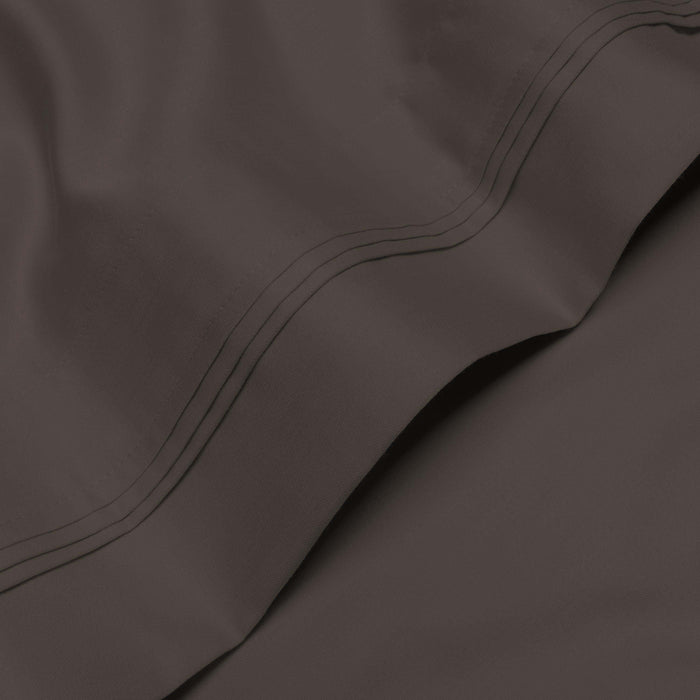 1000 Thread Count Egyptian Cotton Bed Sheet Set Olympic Queen - Charcoal