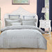 Charlotte Cotton Solid Embroidered Duvet Cover Set - White