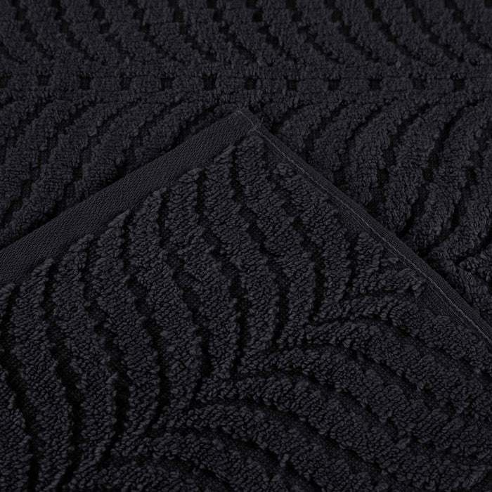 Cotton Elegant Soft Absorbent 3 Piece Solid Towel Set - Black