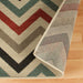 Chevron Zig Zag Indoor Area Rug Or Runner Rug - Stone