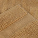 Cotton Solid & Jacquard Chevron 9 Piece Assorted Towel Set - Gold