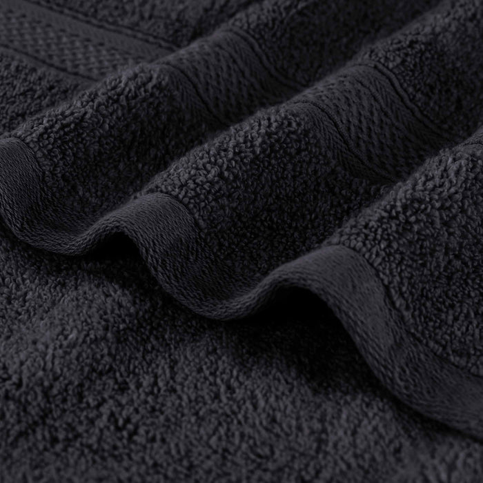Zero Twist Cotton Solid & Jacquard Chevron 8 Piece Assorted Towel Set