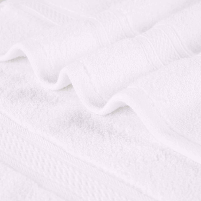 Zero Twist Cotton Chevron Soft Absorbent 3 Piece Jacquard Towel Set