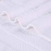 Cotton Solid & Jacquard Chevron 8 Piece Assorted Towel Set - White