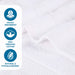 Cotton Solid & Jacquard Chevron 8 Piece Assorted Towel Set - White