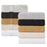 Zero Twist Cotton Solid and Jacquard  Chevron Bath Sheet Assorted Set of 2