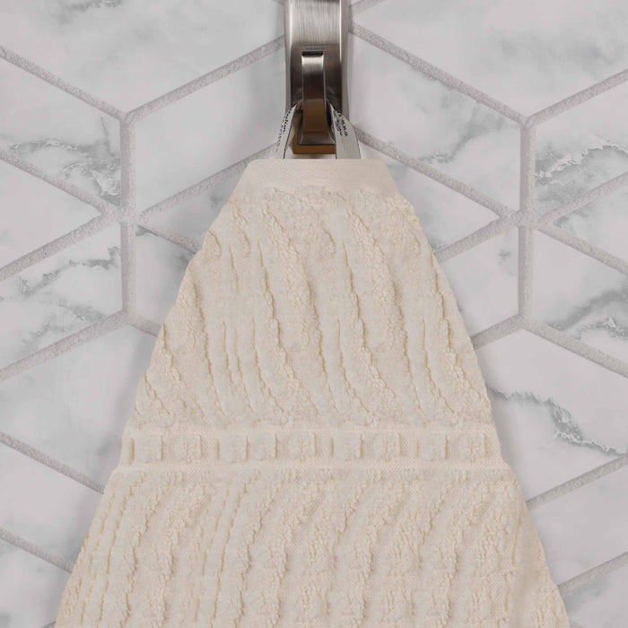 Cotton Elegant Soft Absorbent 3 Piece Solid Towel Set - Ivory