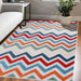 Chevron Zig-Zag Geometric Modern Indoor Outdoor Area Rug - Multicolor