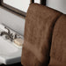 Egyptian Cotton Pile Plush Heavyweight Bath Towel Set of 2 - Chocolate