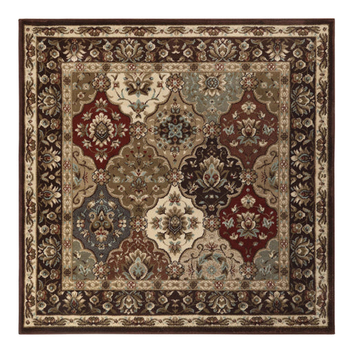 Palmyra Floral Medallion Traditional Indoor Area Rug Or Runner Rug - Chocolate