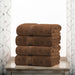 Egyptian Cotton Plush Heavyweight Absorbent Bath Towel Set of 4 - Chacolate