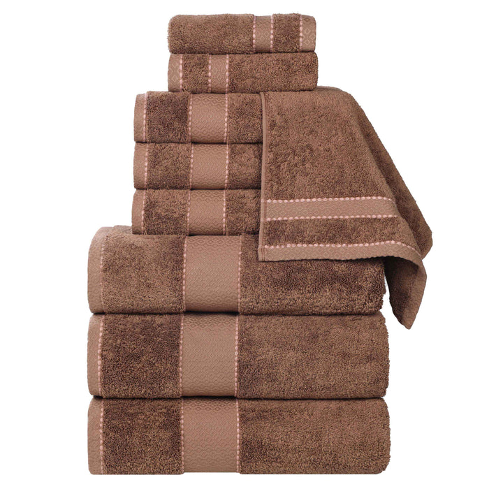 Niles Egypt Produced Giza Cotton Dobby Absorbent 9 Piece Towel Set