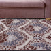 Chloe Floral Damask Non-Slip Washable Indoor Area Rug Or Runner - Chocolate