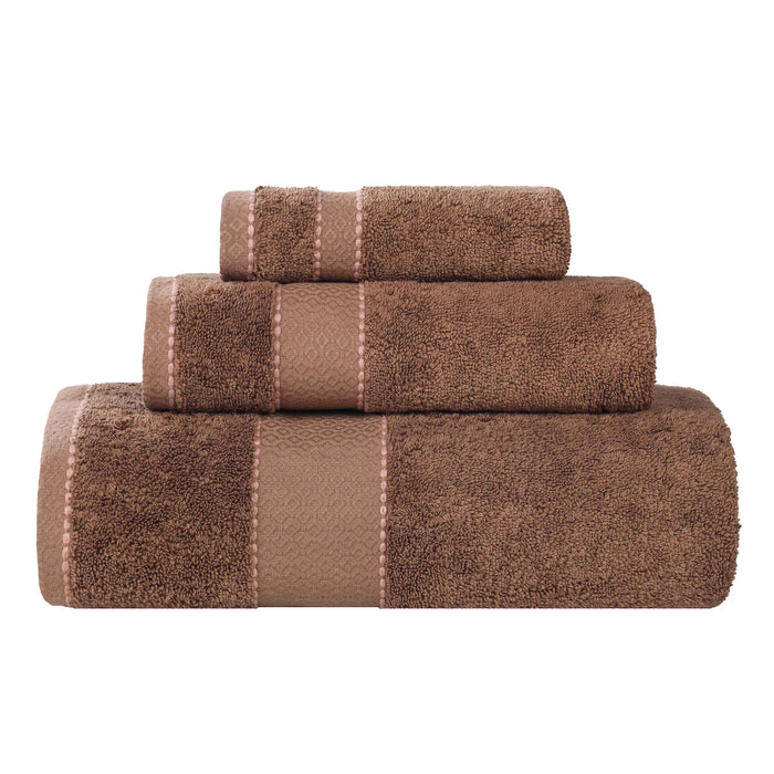 Niles Egypt Produced Giza Cotton Dobby Absorbent 3 Piece Towel Set