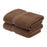 Egyptian Cotton Pile Plush Heavyweight Bath Towel Set of 2 - Chocolate