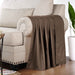 Cotton All Season Diamond Bed Blanket & Sofa Throw - Chocolate