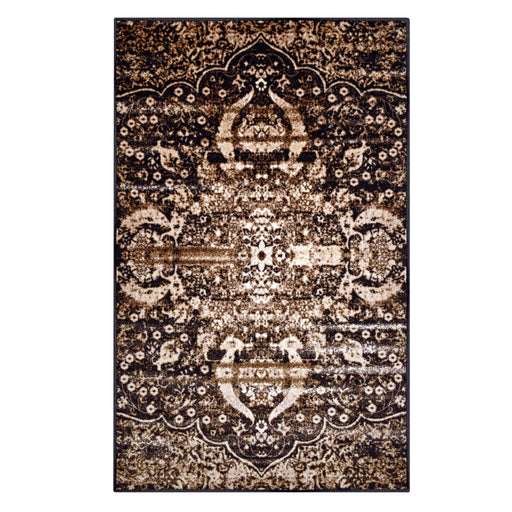 Oswell Medallion Non-Slip Washable Indoor Area Rug or Runner - Chocolate