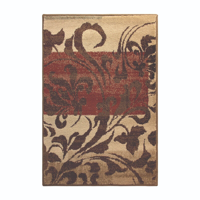 Storyville Scroll Modern Indoor Area Rug Or Runner Rug - Chocolate