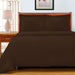 Egyptian Cotton 600 Thread Count Striped Duvet Cover Set - Chocolate