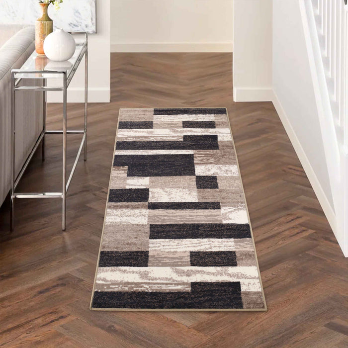 Rockwood Contemporary Patchwork Non-Slip Indoor Area Rug