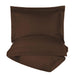 Egyptian Cotton 600 Thread Count Striped Duvet Cover Set - Chocolate