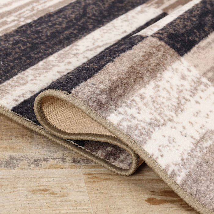 Rockwood Contemporary Patchwork Non-Slip Indoor Area Rug