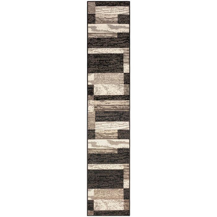 Rockwood Contemporary Geometric Patchwork Indoor Area Rug or Runner