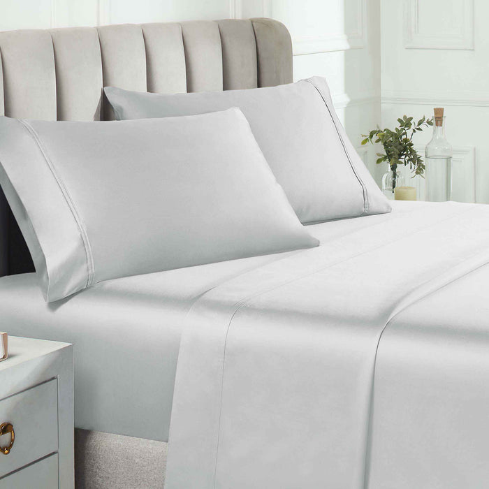 Egyptian Cotton 850 Thread Count Solid Bed Sheet Set - Chrome