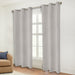 Solid Machine Washable Room Darkening Blackout Curtains, Set of 2 - Chrome