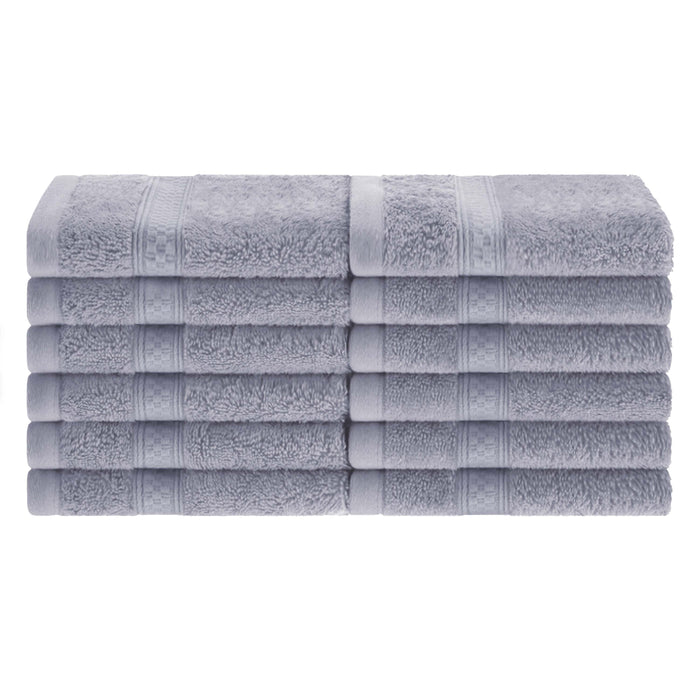 Rayon from Bamboo Blend Solid 12 Piece Face Towel Set - Chrome
