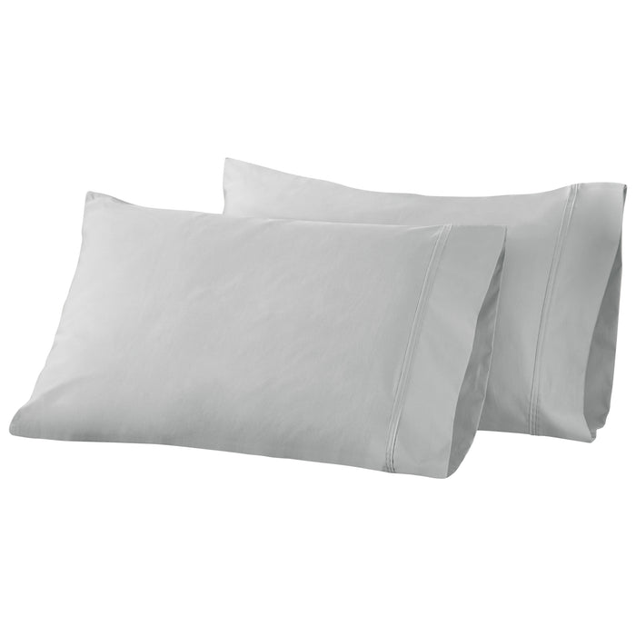 Egyptian Cotton 850 Thread Count Solid Pillowcases, Set of 2 - Chrome