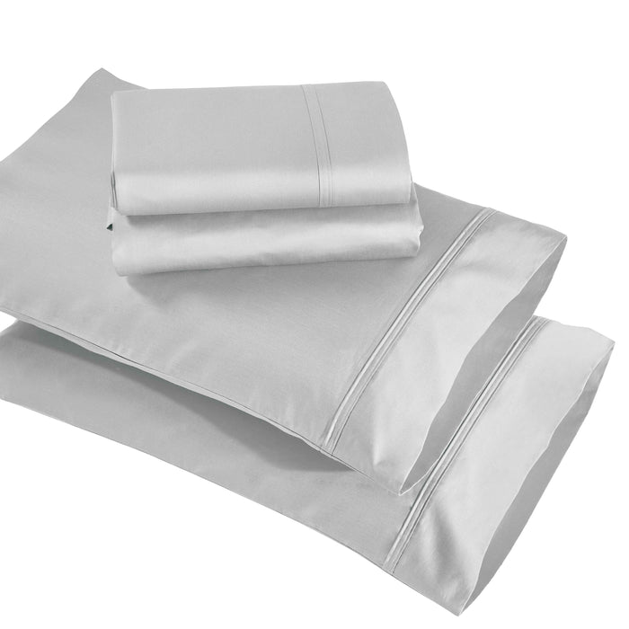 Egyptian Cotton 850 Thread Count Solid Bed Sheet Set - Chrome