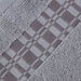 Larissa Cotton Geometric Embroidered Jacquard Border 6 Piece Towel Set - Chrome