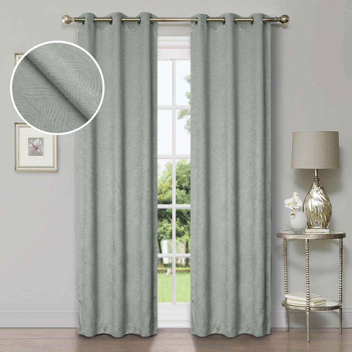 Waverly Modern Washable Room Darkening Blackout Curtain Panel Set