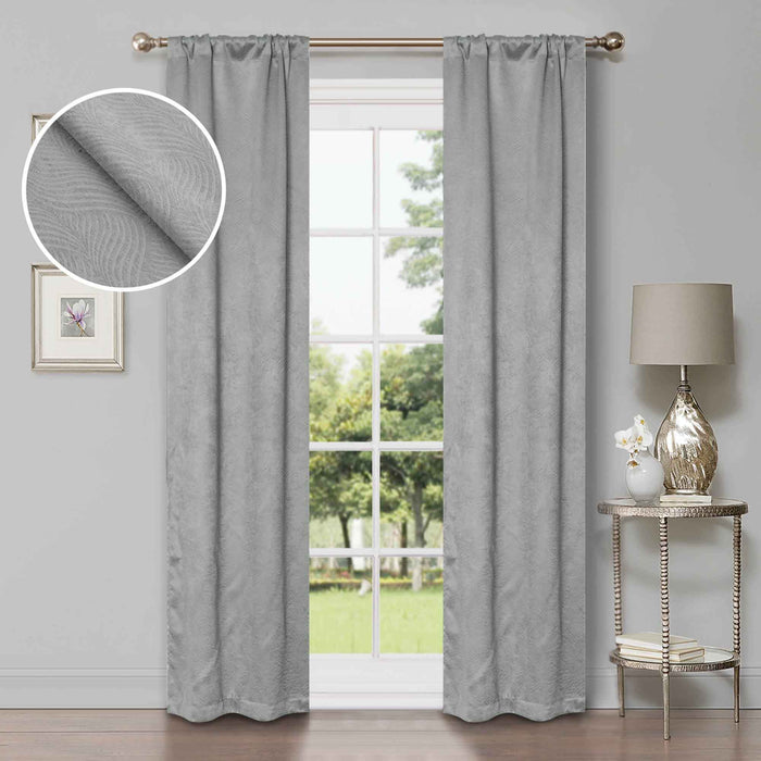 Waverly Modern Washable Room Darkening Blackout Curtain Panel Set