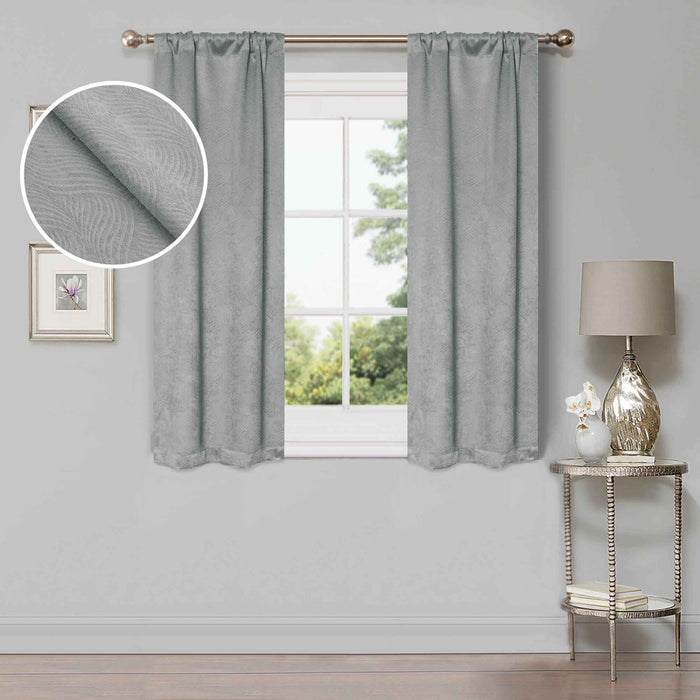 Waverly Modern Washable Room Darkening Blackout Curtain Panel Set