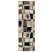 Cobblestone Modern Abstract Geometric Ornamental Indoor Area Rug - Brown