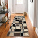 Cobblestone Modern Abstract Geometric Ornam ental Indoor Area Rug - Brown