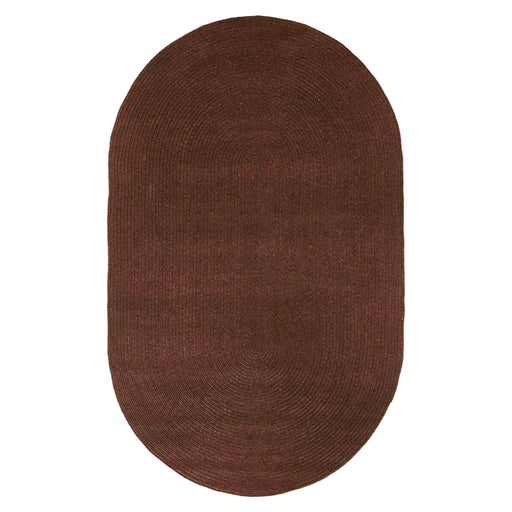 Classic Braided Area Rug Indoor Outdoor Rugs Oval - Cocoa