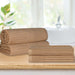 Soho Ribbed Textured Cotton Ultra-Absorbent Bath Sheet / Bath Towel Set - Coffee
