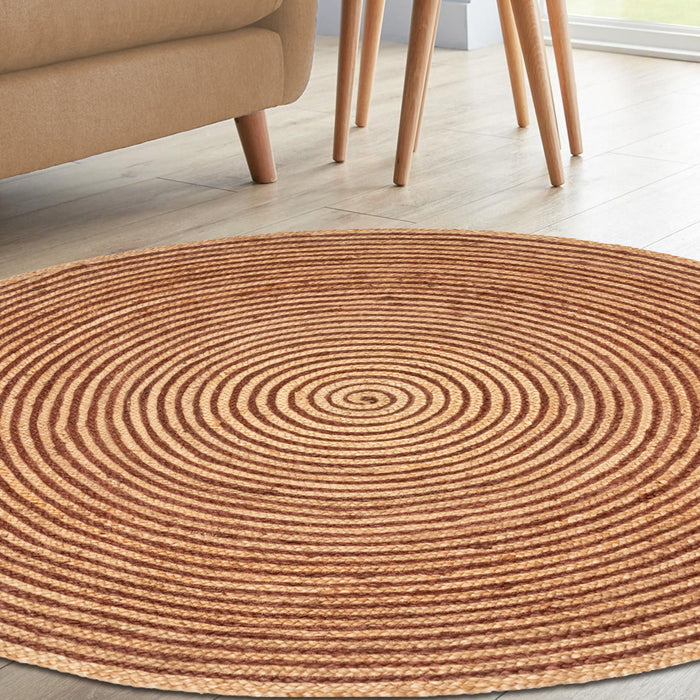 Braided Jute Reversible Handwoven Indoor Outdoor Area Rug - Coffee