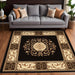 Oversized Medallion Modern Bohemian Indoor Area Rug or Runner - Coffee