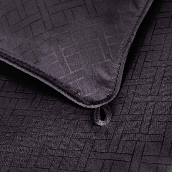 Basketweave Plush Monochrome Down Alternative Comforter - Black