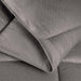 Basketweave Plush Monochrome Down Alternative Comforter - Charcoal